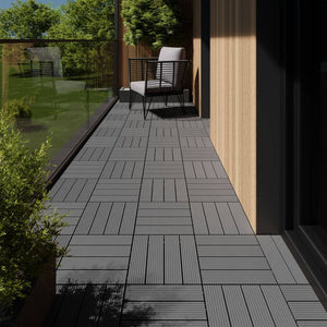 Terrassenfliesen Tegulas grau 22er Set