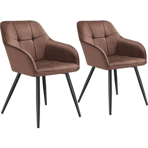 Esszimmerstuhl Marilyn braun/schwarz 2er Set