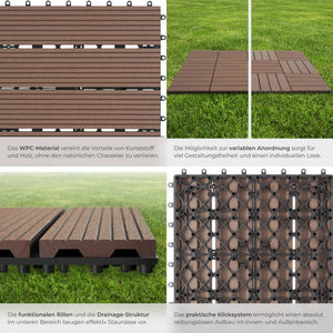 Terrassenfliesen Tegulas braun