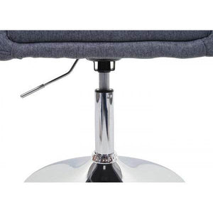 Esszimmerstuhl HWC-F19, Küchenstuhl Stuhl Drehstuhl Loungesessel, drehbar höhenverstellbar ~ Stoff/Textil dunkelgrau