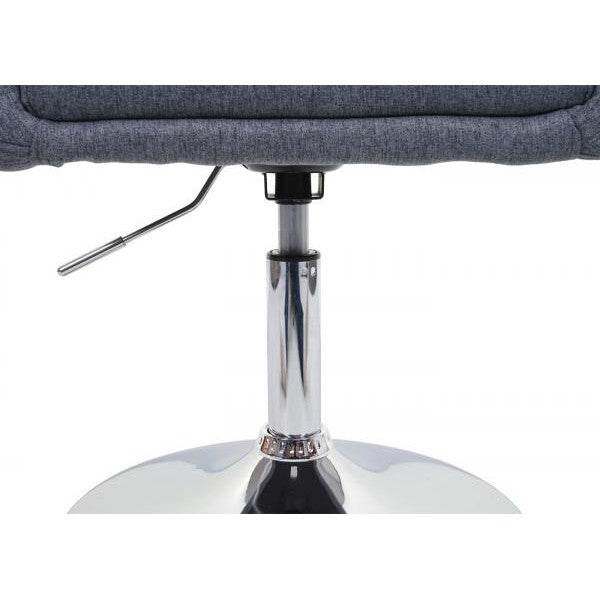 Esszimmerstuhl HWC-F19, Küchenstuhl Stuhl Drehstuhl Loungesessel, drehbar höhenverstellbar ~ Stoff/Textil dunkelgrau