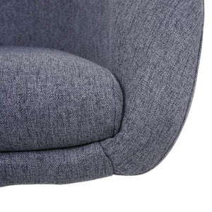 Esszimmerstuhl HWC-F19, Küchenstuhl Stuhl Drehstuhl Loungesessel, drehbar höhenverstellbar ~ Stoff/Textil dunkelgrau