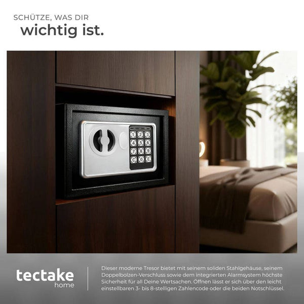 Elektronischer Safe mit Schlüssel