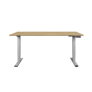 Scrivania da ufficio CONTINI regolabile in altezza 1,8x0,8m rovere / struttura grigio RAL 7045