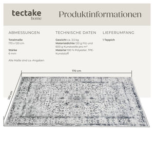 Vintage designer rug Aliya 120 x 170 cm