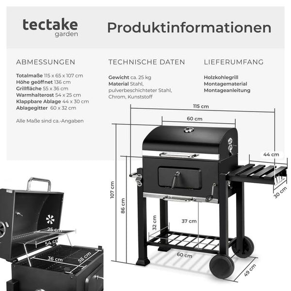 Holzkohlegrill höhenverstellbar