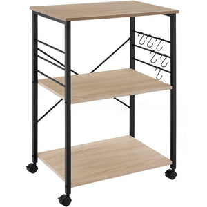 Servierwagen Rugby 65,5x45,5x88,5cm Industrial Holz hell, Eiche Sonoma