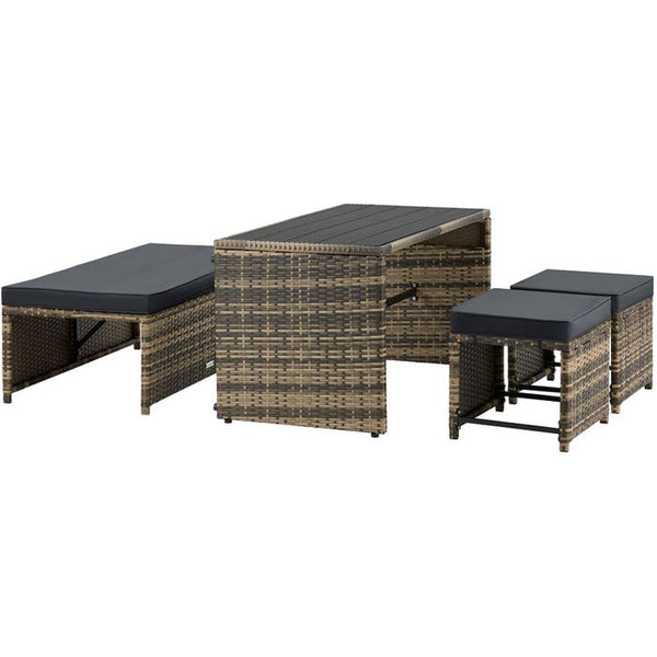 2-in-1-Rattanlounge-Set Monopoli natur