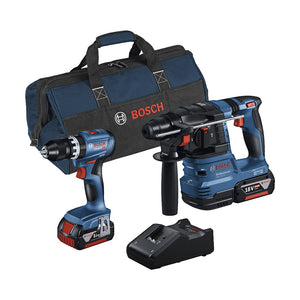 Bosch 2teiliges Kit GSB 18V-45 + GBH 18V-22 + 2 x 4.0Ah + GAL 18V-40 (C)