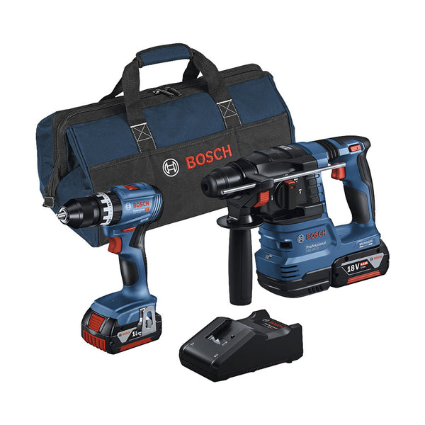 Bosch 2teiliges Kit GSB 18V-45 + GBH 18V-22 + 2 x 4.0Ah + GAL 18V-40 (C)