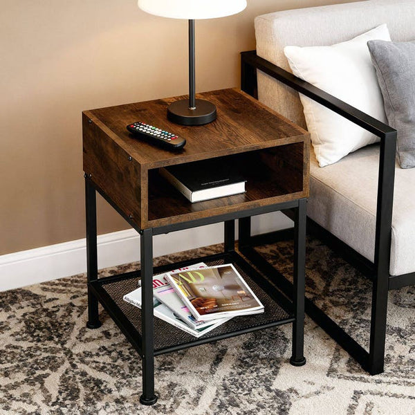 Nachttisch Harlow 40,5x40,5x52,5cm Industrial dunkelbraun