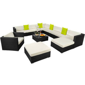 Rattan Lounge Las Vegas schwarz
