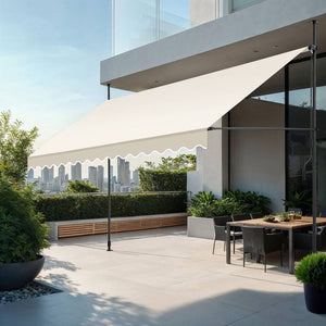 Klemmmarkise beige 400 x 180 cm