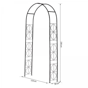 Pflanzbogen Torbogen Rankgitter Rosenbogen Garten Wetterfest H230 cm Metall