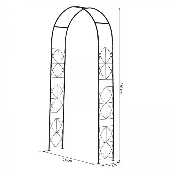 Pflanzbogen Torbogen Rankgitter Rosenbogen Garten Wetterfest H230 cm Metall