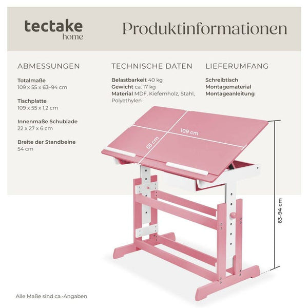Schreibtisch pink