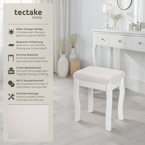 Schminktisch-Hocker, Rosenmuster
