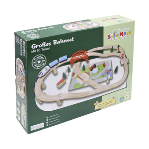 Set da gioco del treno SpielMaus, 50 pezzi