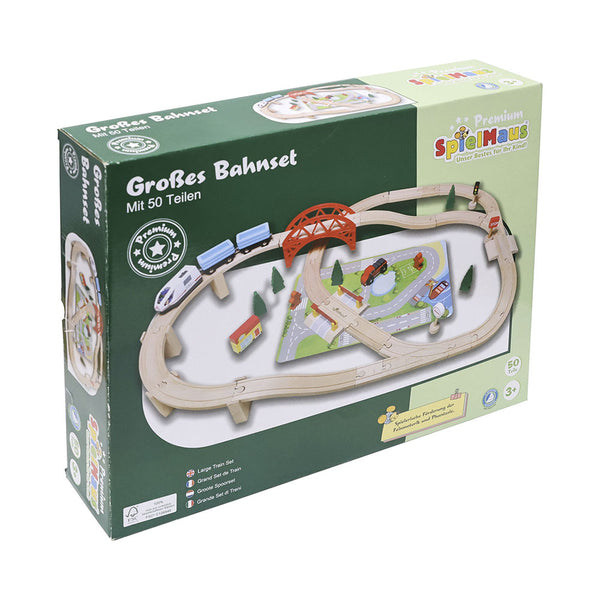 Set da gioco del treno SpielMaus, 50 pezzi