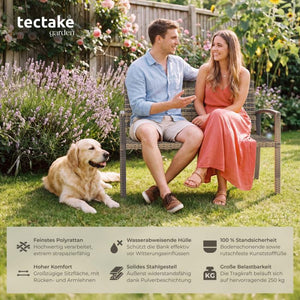 Rattan-Gartenbank Murat 2-Sitzer wetterfest natur