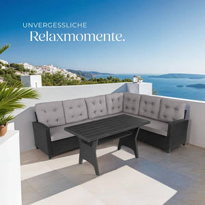 Rattan Lounge Catania - schwarz