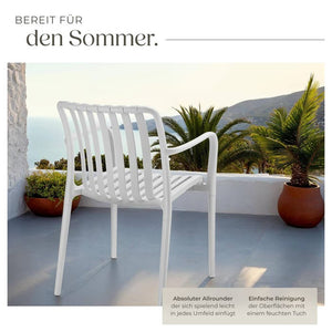 Gartenstühle Alcudia creme 2er Set