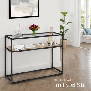 Konsolentisch Kilkenny Industrial Holz hell, Eiche Sonoma