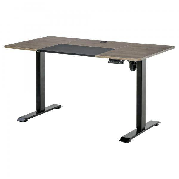 Elektrischer Schreibtisch höhenverstellbar Natur schwarz 140c m x 70 cm x 116 cm