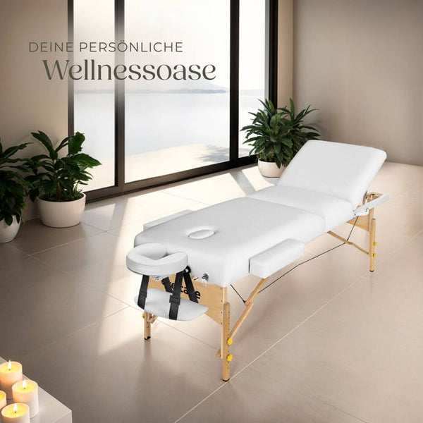 3 Zonen Massageliege Somwang weiss