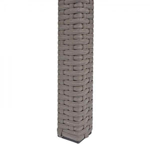 Poly-Rattan Tisch HWC-G19, Gartentisch Balkontisch, 120x75cm ~ grau