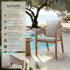 Gartenstuhl Manacor Ropedesign Akazienholz Sand 6er Set
