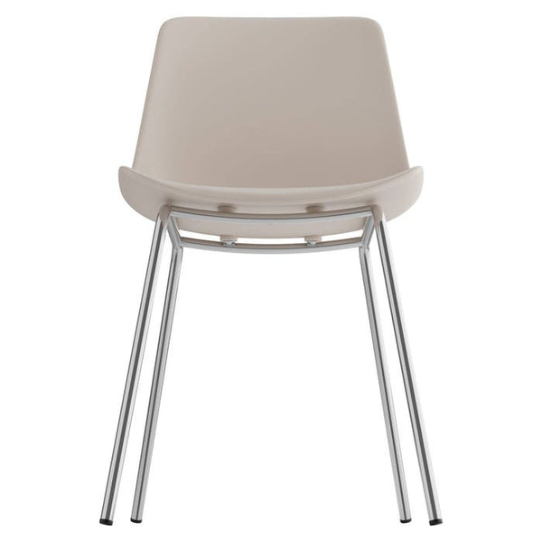 Kunststoffstuhl Mave taupe/chrom 4er Set