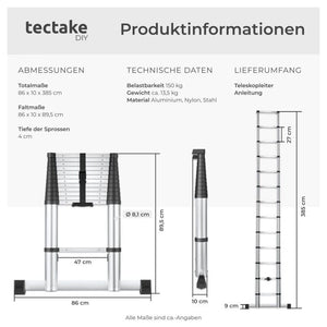 Aluminium Teleskopleiter
