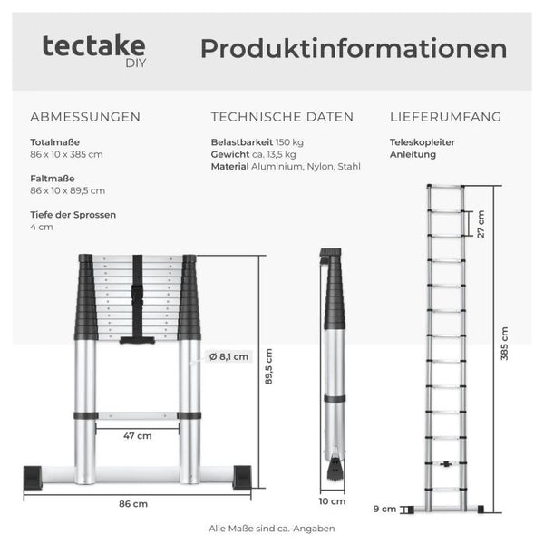 Aluminium Teleskopleiter