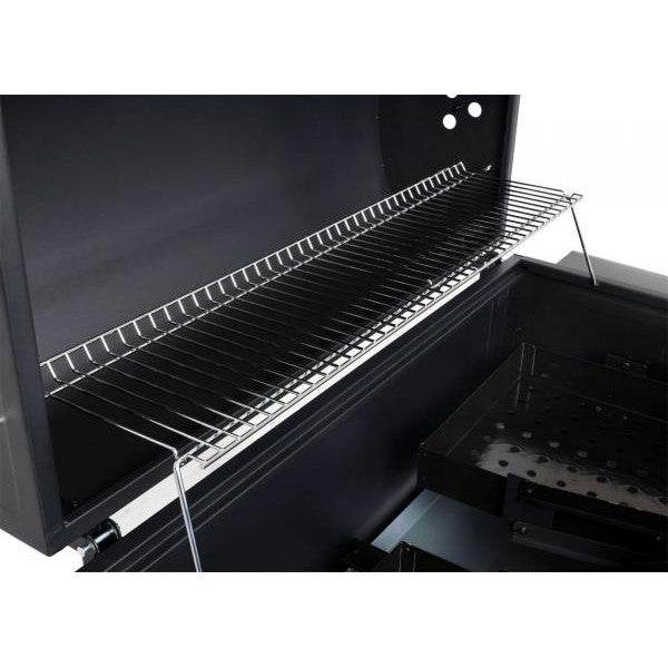Holzkohlegrill HWC-K94, Grillwagen Standgrill BBQ Gartengrill mit Deckel Ablage, Stahl Emaille 110x153x60cm schwarz