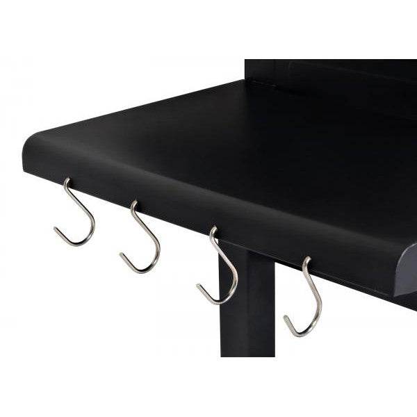 Holzkohlegrill HWC-K94, Grillwagen Standgrill BBQ Gartengrill mit Deckel Ablage, Stahl Emaille 110x153x60cm schwarz