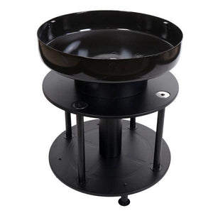 Feuerschale mit Grill HWC-K95, Feuerstelle Grill BBQ, Grillplatte Ablagefläche, Stahl Edelstahl Emaille Ø 56cm schwarz