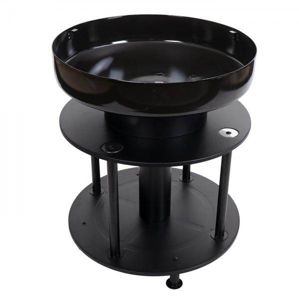 Feuerschale mit Grill HWC-K95, Feuerstelle Grill BBQ, Grillplatte Ablagefläche, Stahl Edelstahl Emaille Ø 56cm schwarz