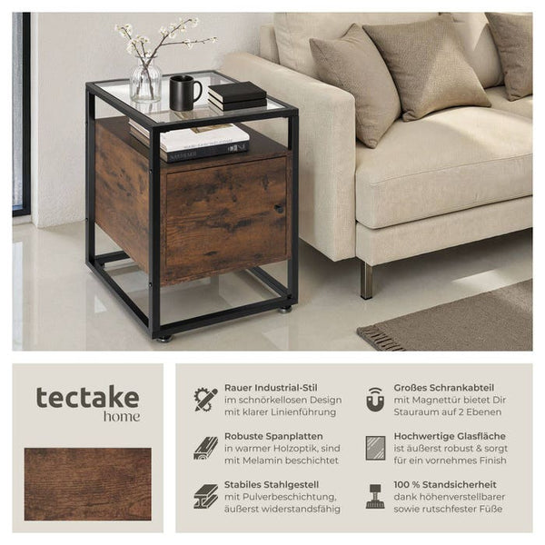 Nachttisch Dudley 40x43x60,5cm Industrial dunkelbraun