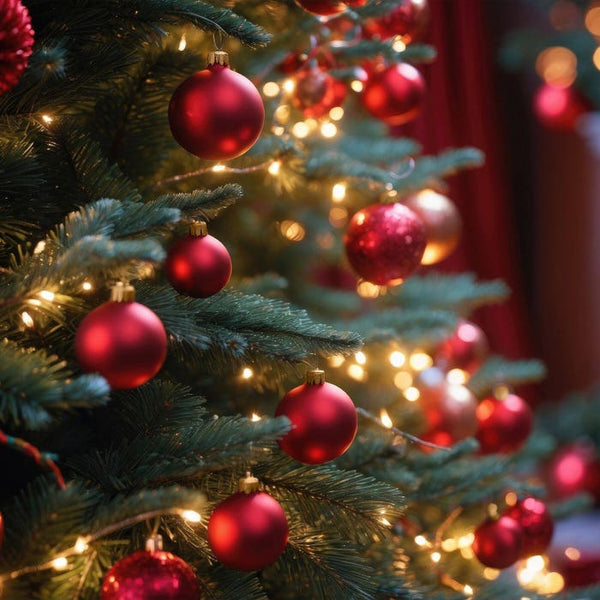 24er Set Weihnachtskugeln rot