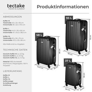 3er Kofferset Talia schwarz