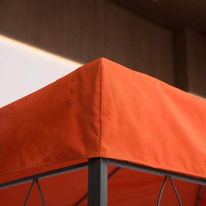 Ersatzdach Pavillondach für Metallpavillon Polyester 3x4m Rostrot