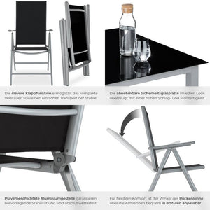 Aluminium Sitzgruppe Stabia silber