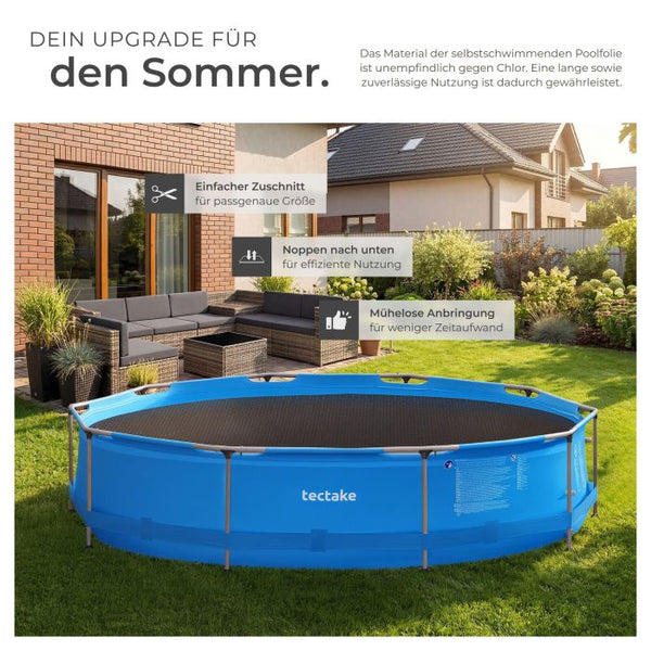 Pool-Solarfolie rund schwarz Ø 250 cm