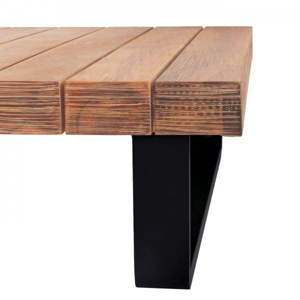 Garten-Garnitur Sitzgruppe Lounge-Set, Spun Poly Akazie Holz MVG Alu ~ hellbraun, Polster cremeweiss
