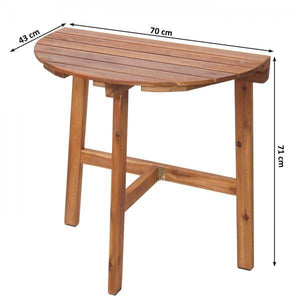 Klapptisch HWC-L19, Gartentisch Balkontisch, In-/Outdoor klappbar Akazie Holz MVG-zertifiziert