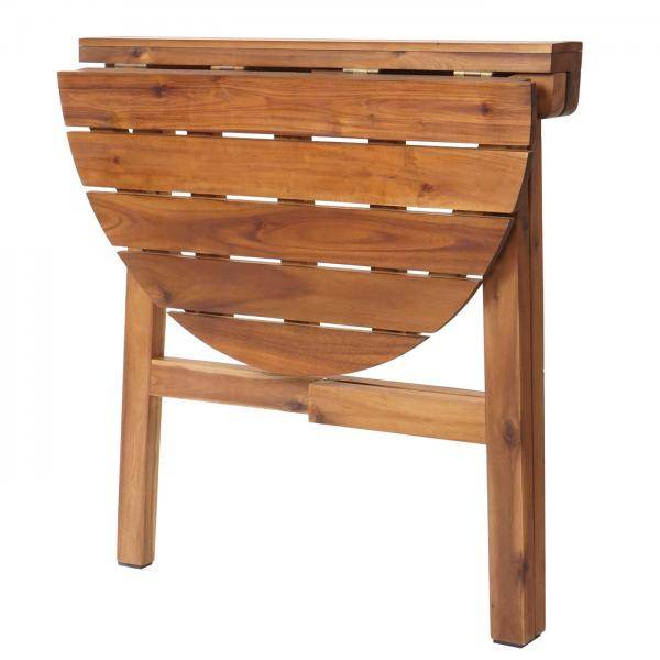 Klapptisch HWC-L19, Gartentisch Balkontisch, In-/Outdoor klappbar Akazie Holz MVG-zertifiziert