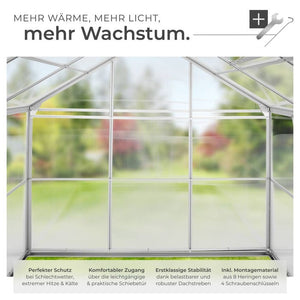 Gewächshaus mit Fundament 190 x 185 x 195 cm