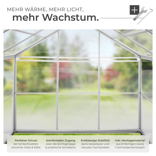 Gewächshaus mit Fundament 190 x 185 x 195 cm