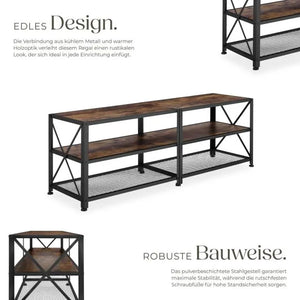 TV-Regal Chicago Industrial Holz dunkel, rustikal 141 cm